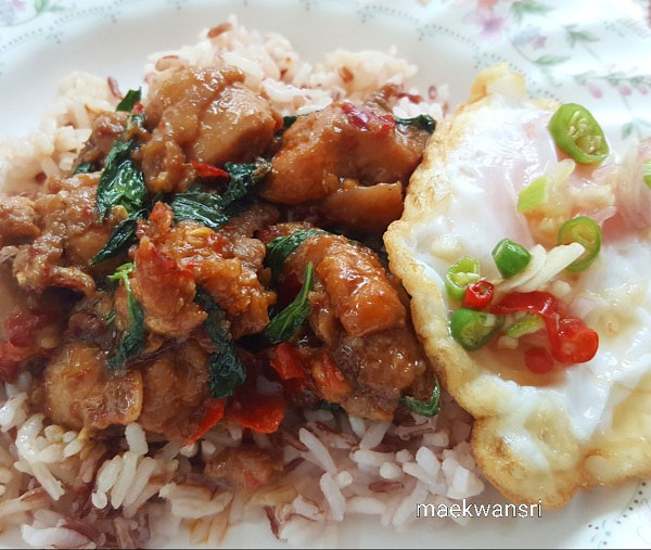 ผัดกะเพราไก่ติดกระดูก ผัดกะเพราไก่ติดกระดูก