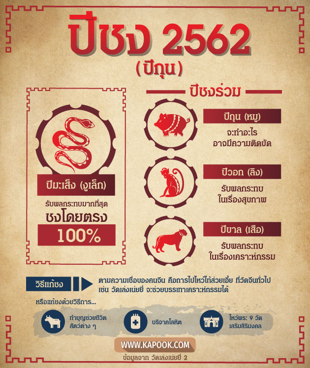 ปีชง 2562 ปีชง 2562