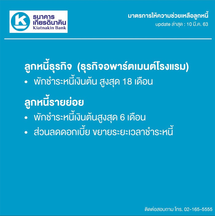มาตรการช่วยเหลือลูกหนี้ มาตรการช่วยเหลือลูกหนี้