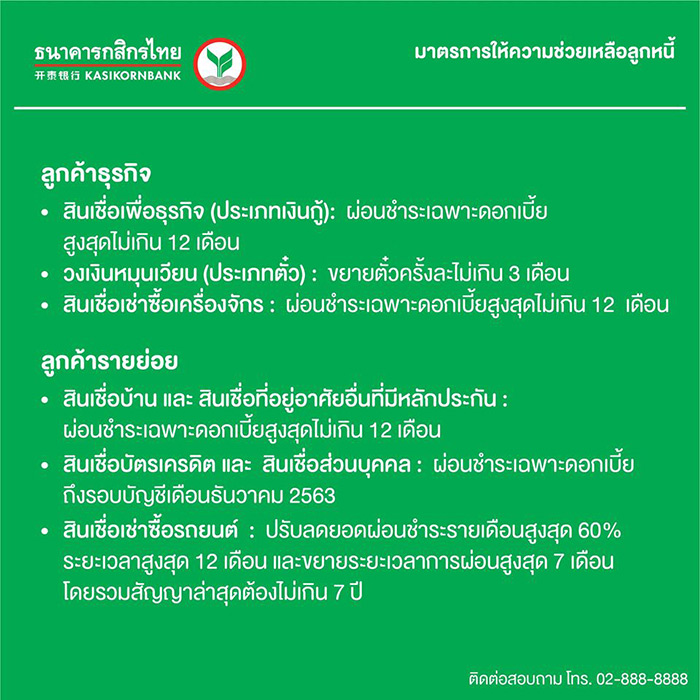 มาตรการช่วยเหลือลูกหนี้ มาตรการช่วยเหลือลูกหนี้