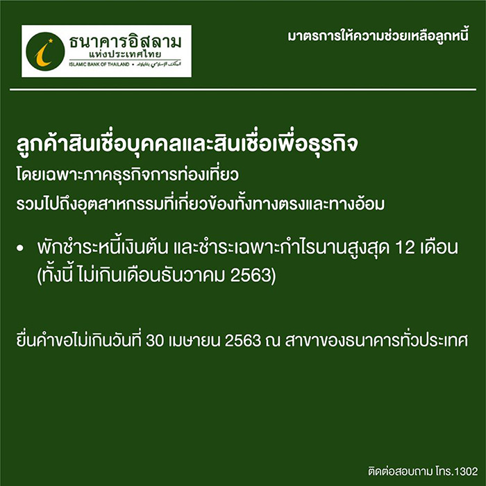 มาตรการช่วยเหลือลูกหนี้ มาตรการช่วยเหลือลูกหนี้