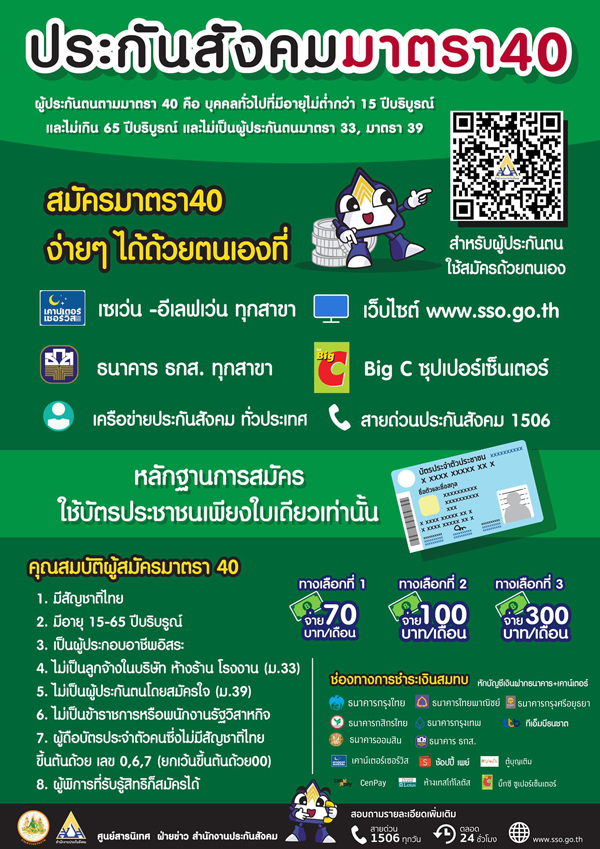 เช็คสิทธิประกันสังคมม40 เช็คสิทธิประกันสังคมม40