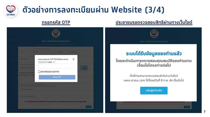 วิธีลงทะเบียน เราชนะ วิธีลงทะเบียน เราชนะ
