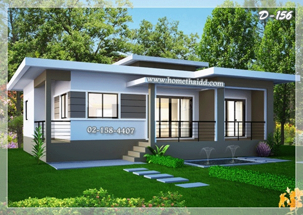 แบบบ้านชั้นเดียวโมเดิร์น แบบบ้านชั้นเดียวโมเดิร์น