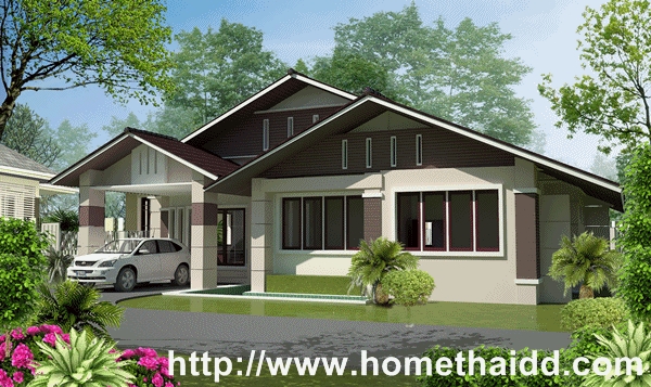 แบบบ้านชั้นเดียว 3 ห้องนอน 2 ห้องน้ำ แบบบ้านชั้นเดียว 3 ห้องนอน 2 ห้องน้ำ